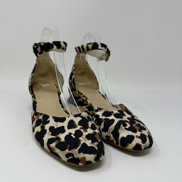 Cabi Kiki Ankle Strap Leopard Print Block Heel Shoes Size 9.5 #6020 - Picture 1 of 12